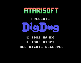 Dig Dug (Prototype) Title Screen